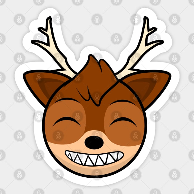 Happy Reindeer Ecstatica Sticker by MOULE